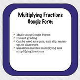 Multiplying Fractions Google Form