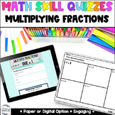 Multiplying Fractions Quizzes - Math Centers - Homework - 
