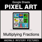 Multiplying Fractions - Google Sheets Pixel Art - Animals