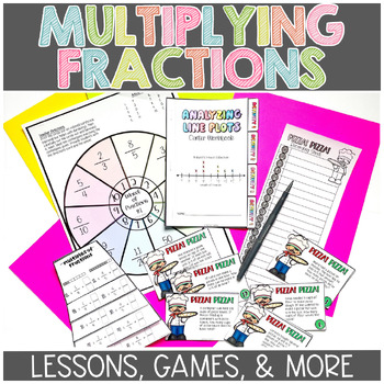 Preview of Multiplying Fractions Guided Math Workshop Lesson Plans Activities and More