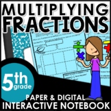 Multiplying Fractions Interactive Notebook Set | Distance Learning