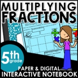 Multiplying Fractions Interactive Notebook Set | Distance 