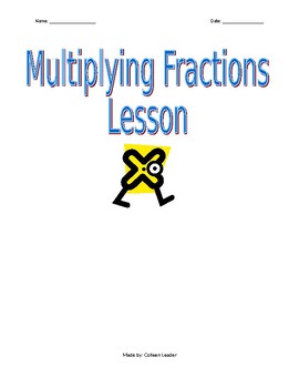 Preview of Multiplying Fractions Lesson Hand-out