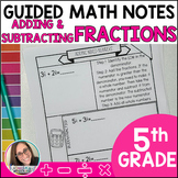 Multiplying Fractions Math Notes - Test Prep - Guided Math