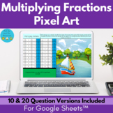 Multiplying Fractions Pixel Art Digital Activity