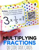 Multiplying Fractions Task Cards with QR Codes - 4.NF.B.4
