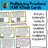 4.NF.4 Multiplying Fractions Task Cards with and without QR Codes