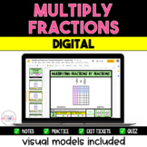 Multiply Fractions - Visual Models Included - Digital