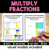 Multiply Fractions - Visual Models Included - Printable