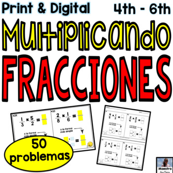 Preview of Multiplying Fractions Simplifying Fractions in Spanish  Multiplicar Fracciones