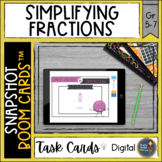 Simplifying Fractions Snapshot Boom Cards™ Digital Task Cards