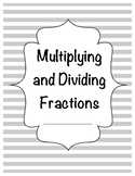 Multiplying Fractions Study Guide / Student Notes