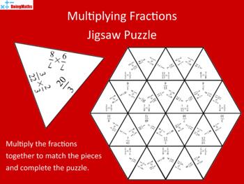 Preview of Multiplying Fractions Tarsia Jigsaw Puzzle