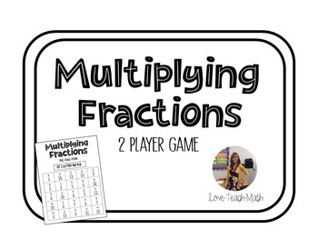 Preview of Multiplying Fractions Tic Tac Toe Partner Game