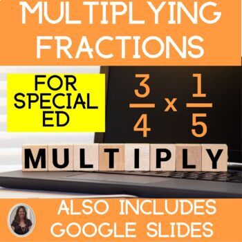 Preview of Multiplying Fractions Unit for Special Education PRINT and DIGITAL