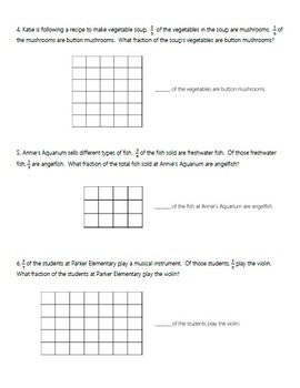 Multiplying Fractions Using Area Models Supplement (Common Core Aligned)