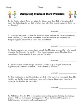 multiplying fractions word problems grade 7 pdf
