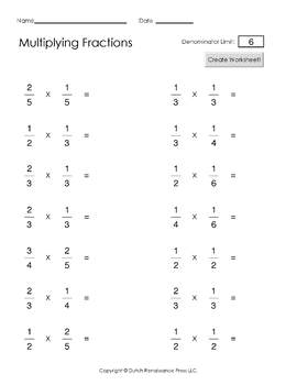 multiplying fractions worksheet maker create infinite math worksheets