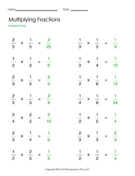 Multiplying Fractions Worksheet Maker - Create Infinite Math Worksheets!