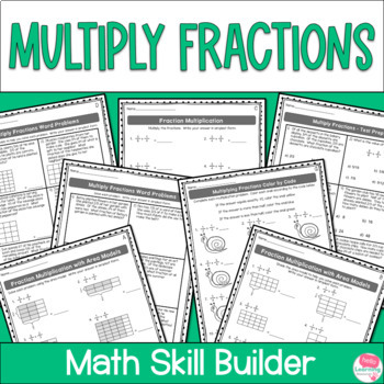 Preview of Multiplying Fractions by Fractions Worksheets - Fraction Multiplication Practice