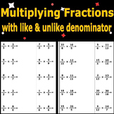 Multiplying Fractions Worksheets .Multiplication of Fracti