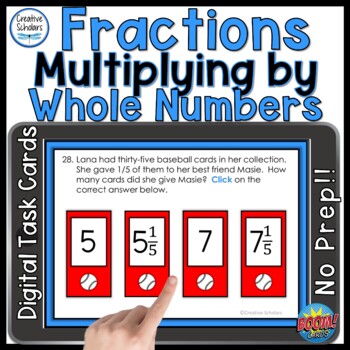 Preview of Multiplying Fractions and Finding Fractional Parts of a Whole Digital Boom
