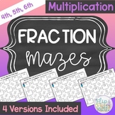 Multiplying Fractions and Mixed Numbers Mazes