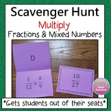 Multiplying  Fractions and Mixed Numbers Scavenger Hunt