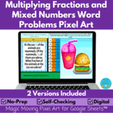Multiplying Fractions and Mixed Numbers Word Problems Pixel Art