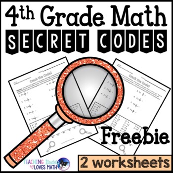Preview of Multiplying Fractions by Whole Numbers 4th Grade Secret Code Common Core