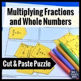 Multiplying Fractions and Whole Numbers Cut-Out Puzzle  4.NF.4b