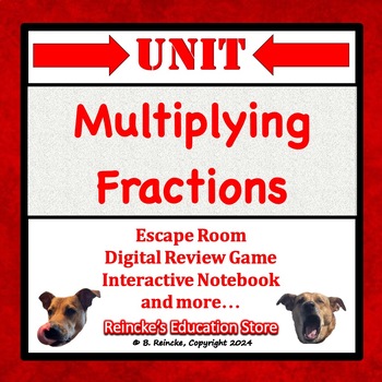 Preview of Multiplying Fractions and Whole Numbers Unit (5th Grade- games, worksheets, etc)