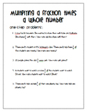 Multiplying Fractions and Whole Numbers Word Problems
