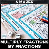 Multiplying Fractions by Fractions Fun Maze Activities Worksheets