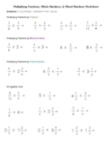 Multiplying Fractions by Fractions, Whole Numbers, & Mixed