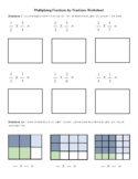 Multiplying Fractions by Fractions w/Models - WORKSHEET for students!