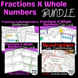 Multiplying Fractions by Whole Numbers BUNDLE | 4.NF.4