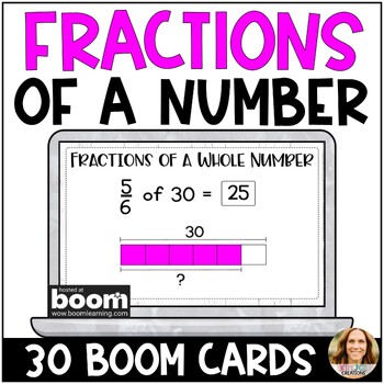 Preview of Multiply Fractions by a Whole Number with Bar Models - Digital Boom Cards