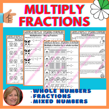 Preview of Multiplying Fractions by Whole Numbers, Fractions & Mixed Numbers Practice Test