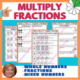 Multiplying Fractions by Whole Numbers, Fractions & Mixed 