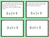 Multiplying Fractions by Whole Numbers Task Cards
