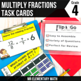 Multiplying Fractions by Whole Numbers Task Cards 4th Grad