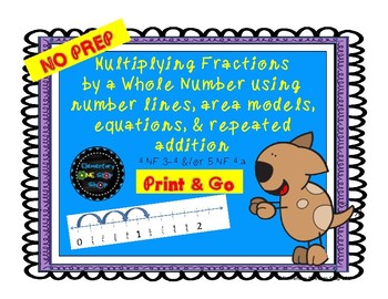 Preview of Strategies to Multiply Fractions by a Whole Number Print & Go