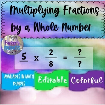 Preview of Multiplying Fractions by a Whole Number Google Slides Distance Learning