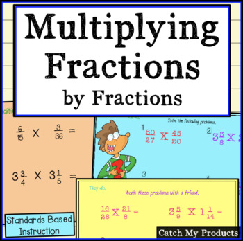 Preview of Multiplying Fractions by Fractions for PROMETHEAN Board