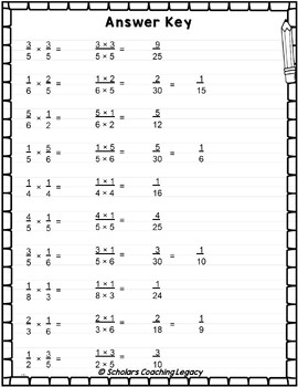 Multiplying Fractions through Cross Cancellation Worksheet Math Problems