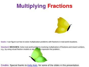 Preview of Multiplying Fractions using Butterfly Method