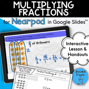 Preview of Multiplying Fractions using Pictorial Models for Nearpod in Google Slides | 5.3I