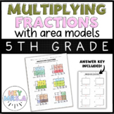Multiplying Fractions with Area Models - Printable Workshe