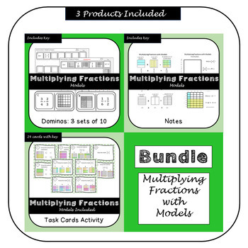 Preview of Multiplying Fractions with Models *Bundle*